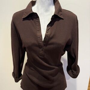 Lauren Ralph Lauren Brown Top